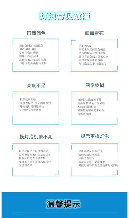 灯泡投影仪如何调整投影画面？有哪些常见问题和解决方法？